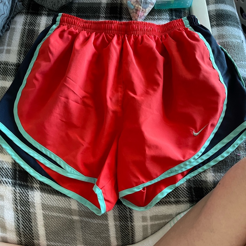 Red and blue Nike shorts size small